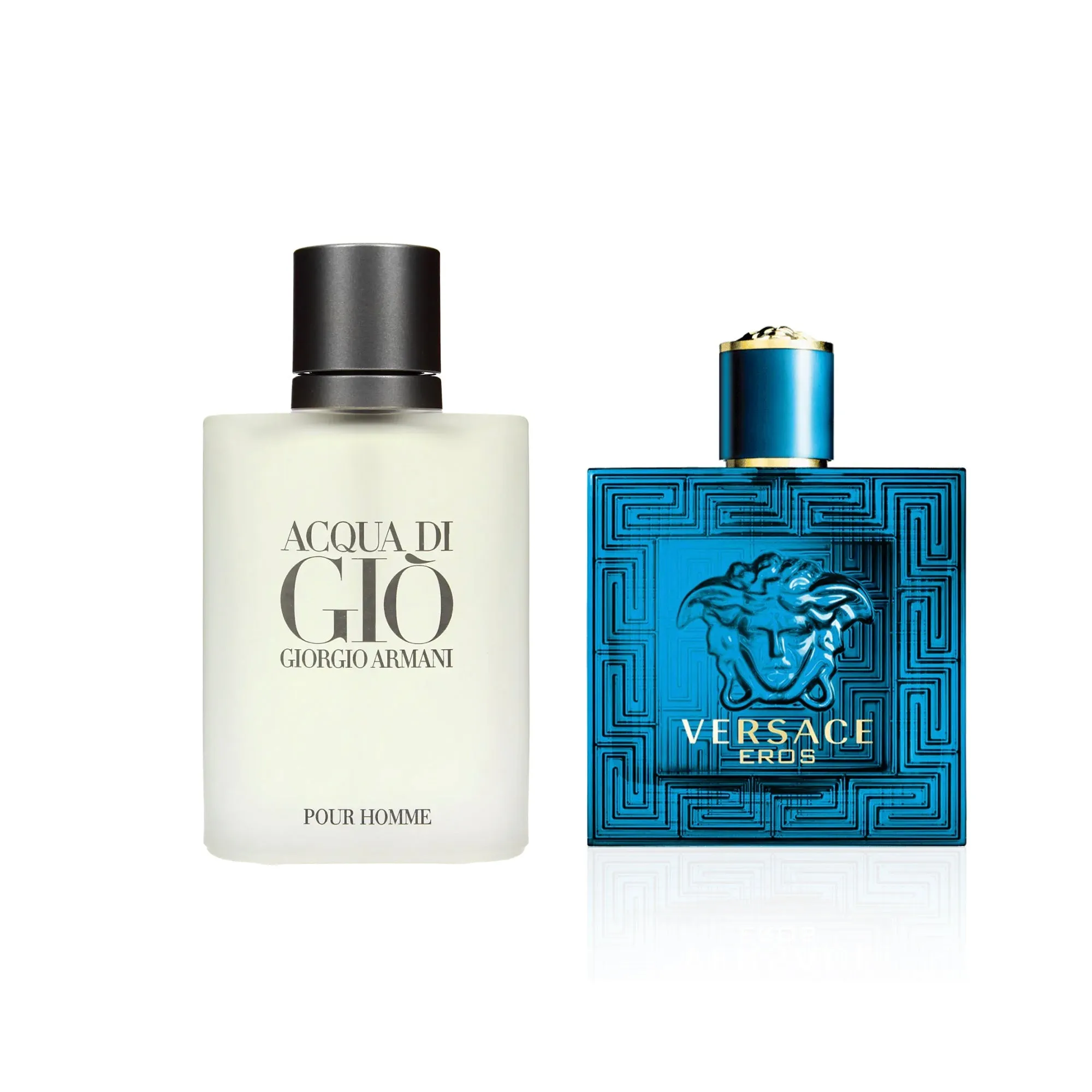 Acqua di Gio by Armani and Eros by Versace