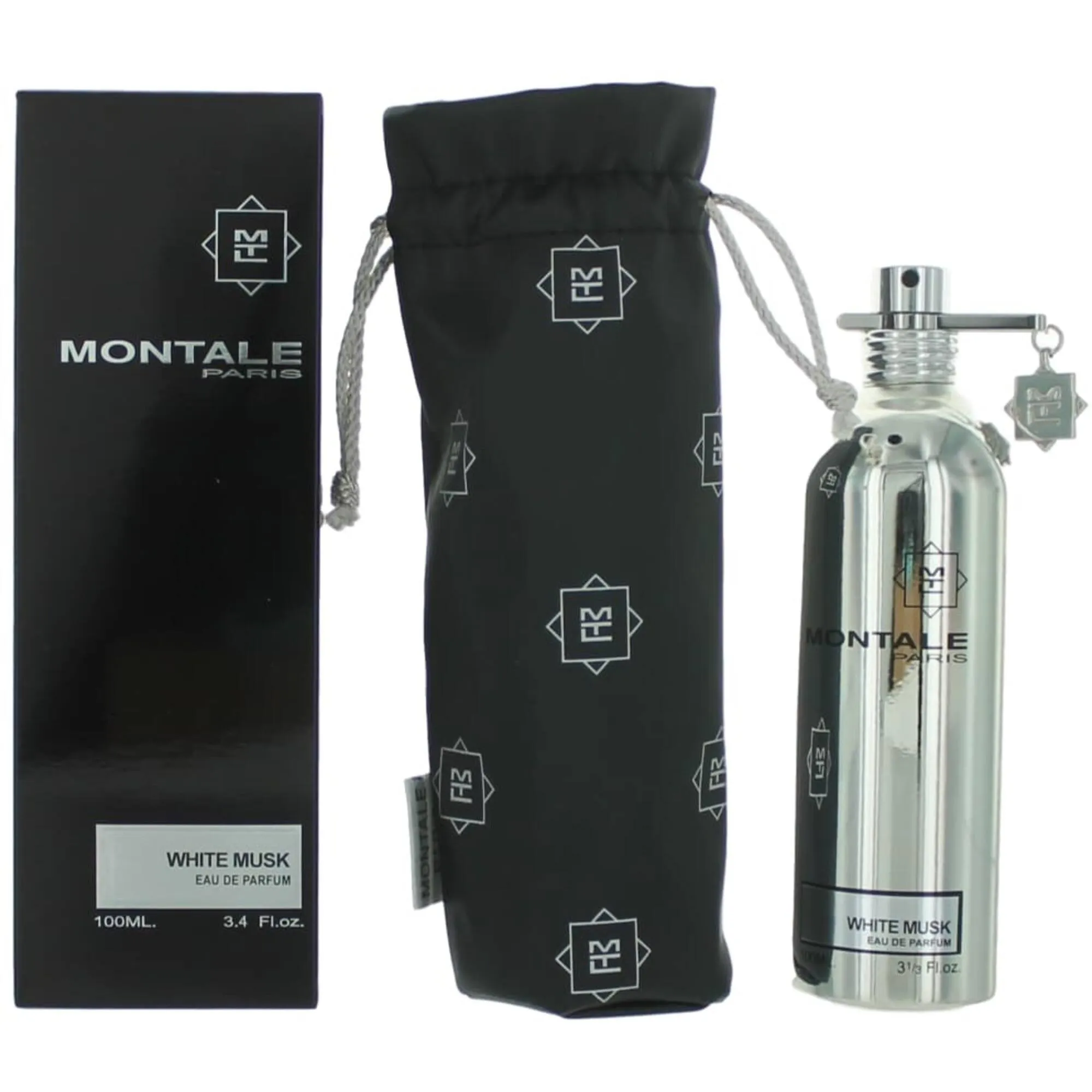 Montale Unisex Eau De Parfum Spray - White Musk Floral Woody Musky Notes, 3.4 oz